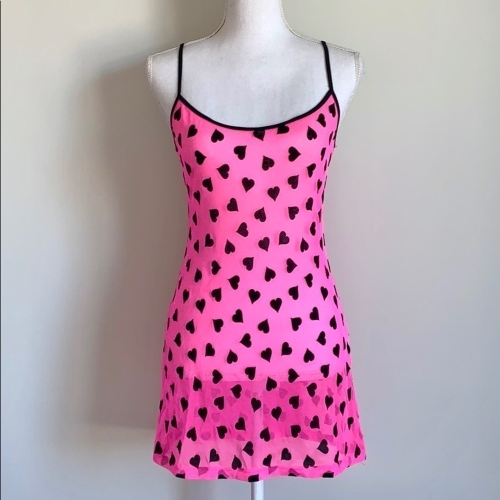 Vintage Victoria’s Secret Mesh Heart Slip Dress
